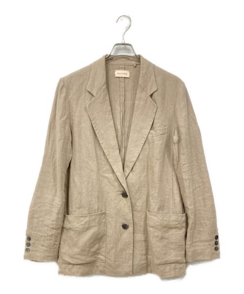 MEYAME（メヤメ）MEYAME (メヤメ) リネンジャケット ベージュ サイズ:SIZE 1の古着・服飾アイテム