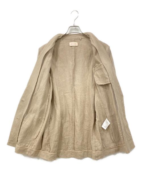 MEYAME（メヤメ）MEYAME (メヤメ) リネンジャケット ベージュ サイズ:SIZE 1の古着・服飾アイテム