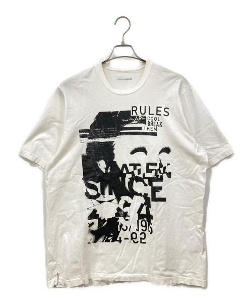 DSQUARED2（ディースクエアード）DSQUARED2 (ディースクエアード) 半袖カットソー ホワイトブラック サイズ:Lサイズの古着・服飾アイテム