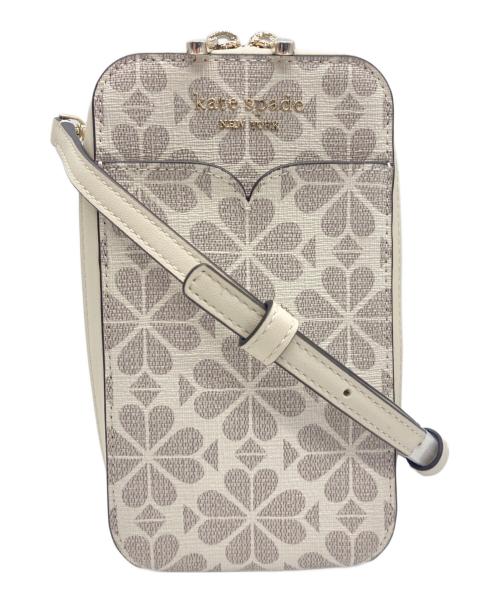 Kate Spade（ケイトスペード）Kate Spade (ケイトスペード) スマホショルダー アイボリー×ベージュの古着・服飾アイテム