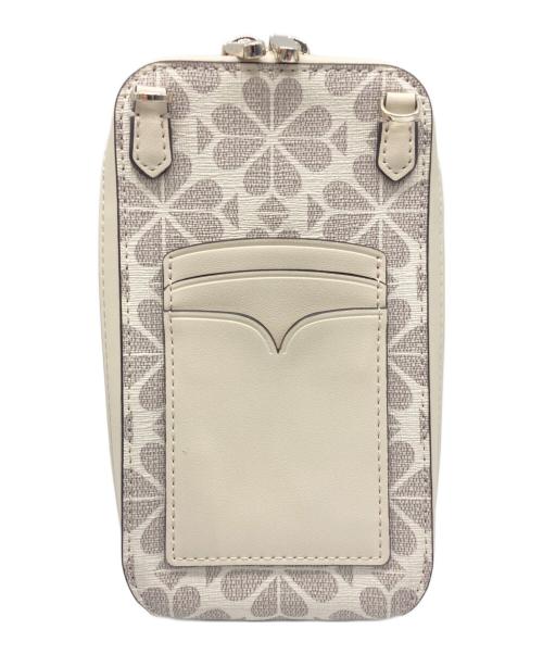 Kate Spade（ケイトスペード）Kate Spade (ケイトスペード) スマホショルダー アイボリー×ベージュの古着・服飾アイテム