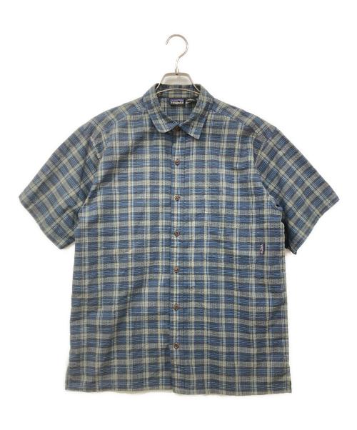 Patagonia（パタゴニア）Patagonia (パタゴニア) パッカーウェアシャツ グリーン×ブルー サイズ:SIZE Sの古着・服飾アイテム