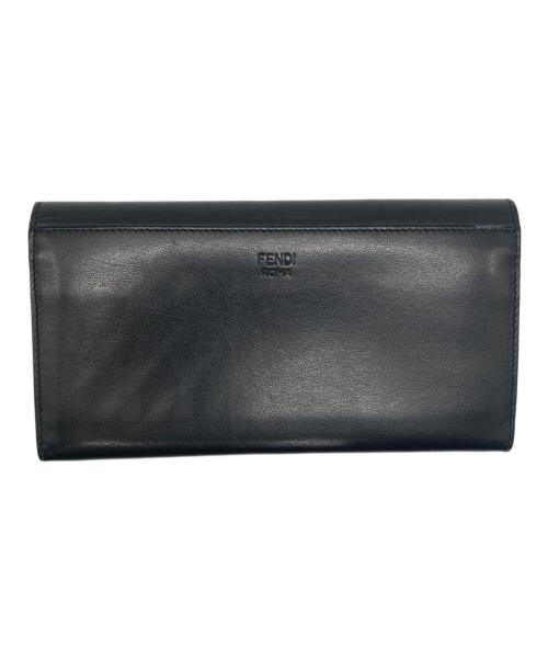 FENDI（フェンディ）FENDI (フェンディ) 長財布 ブラック×イエローの古着・服飾アイテム
