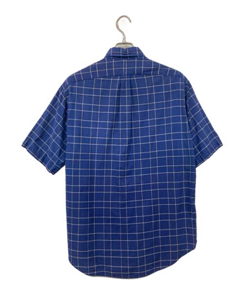 RALPH LAUREN（ラルフローレン）RALPH LAUREN (ラルフローレン) 半袖シャツ ブルー×ホワイト サイズ:Mサイズの古着・服飾アイテム