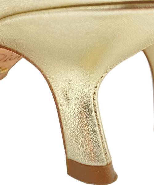 Christian Dior（クリスチャン ディオール）Christian Dior (クリスチャン ディオール) J'A DIOR スリングバックパンプス ゴールド サイズ:34の古着・服飾アイテム