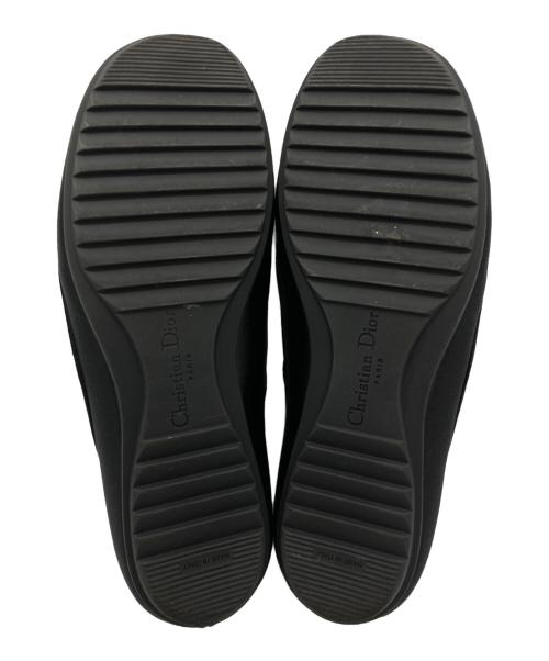 Christian Dior（クリスチャン ディオール）Christian Dior (クリスチャン ディオール) バレエフラットシューズ ブラック サイズ:34の古着・服飾アイテム