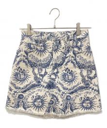 Christian Dior（クリスチャン ディオール）の古着「デニムスカート」｜アイボリー×ブルー