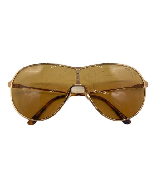 TOM FORD（トムフォード）TOM FORD (トムフォード) パイロットサングラス ブラウン×ゴールドの古着・服飾アイテム