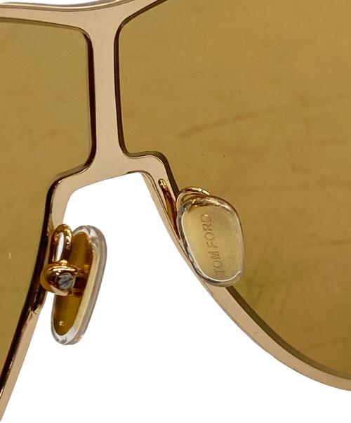 TOM FORD（トムフォード）TOM FORD (トムフォード) パイロットサングラス ブラウン×ゴールドの古着・服飾アイテム