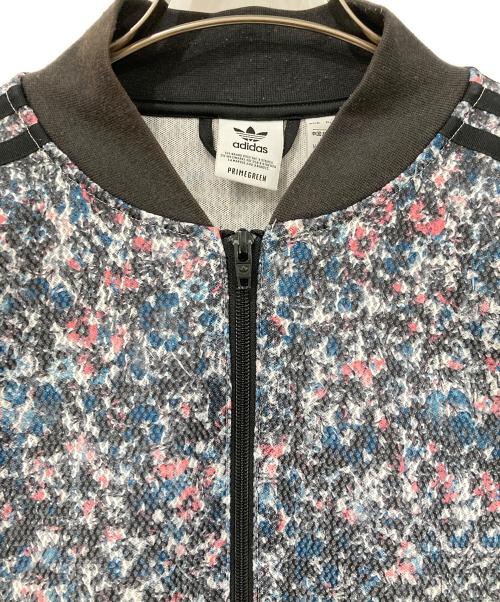 adidas（アディダス）adidas (アディダス) LONG BOMBER JACKET グリーン×ブラック×ホワイト サイズ:Lサイズの古着・服飾アイテム