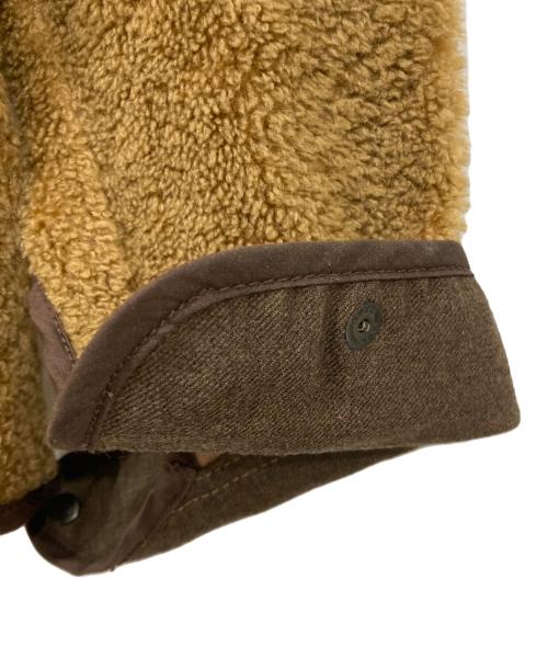 SEVESKIG（セヴシグ）SEVESKIG (セヴシグ) ノーカラーボアジャケット ブラウン サイズ:SIZE Mの古着・服飾アイテム