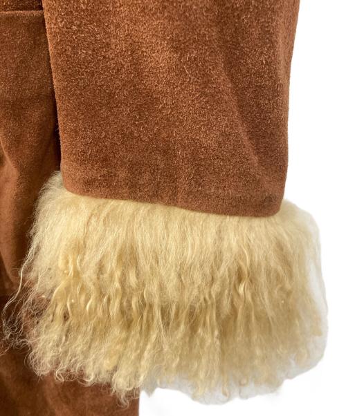 DOLCE & GABBANA（ドルチェ＆ガッバーナ）DOLCE & GABBANA (ドルチェ＆ガッバーナ) ファー付きダッフルコート ブラウン サイズ:40の古着・服飾アイテム