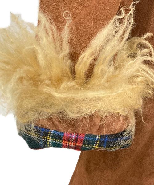 DOLCE & GABBANA（ドルチェ＆ガッバーナ）DOLCE & GABBANA (ドルチェ＆ガッバーナ) ファー付きダッフルコート ブラウン サイズ:40の古着・服飾アイテム