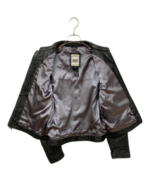 HARLEY-DAVIDSON（ハーレーダビッドソン）HARLEY-DAVIDSON (ハーレーダビッドソン) シングルライダースジャケット ブラック サイズ:Mサイズの古着・服飾アイテム