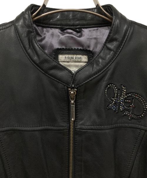 HARLEY-DAVIDSON（ハーレーダビッドソン）HARLEY-DAVIDSON (ハーレーダビッドソン) シングルライダースジャケット ブラック サイズ:Mサイズの古着・服飾アイテム