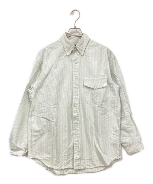 THE NORTHFACE PURPLELABEL（ザ・ノースフェイス パープルレーベル）THE NORTHFACE PURPLELABEL (ザ・ノースフェイス パープルレーベル) 長袖シャツ ライトグリーン×ホワイト サイズ:SIZE Sの古着・服飾アイテム