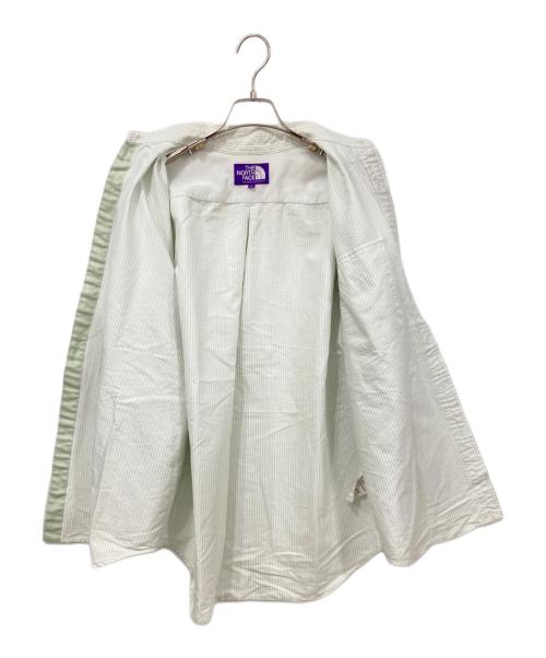 THE NORTHFACE PURPLELABEL（ザ・ノースフェイス パープルレーベル）THE NORTHFACE PURPLELABEL (ザ・ノースフェイス パープルレーベル) 長袖シャツ ライトグリーン×ホワイト サイズ:SIZE Sの古着・服飾アイテム