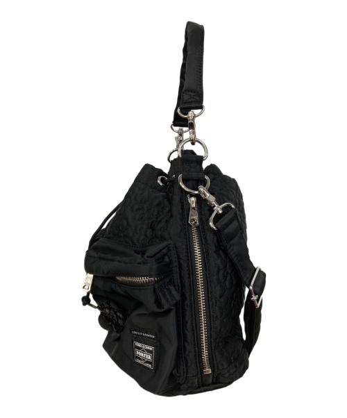 PORTER（ポーター）PORTER (ポーター) CECILIE BAHNSEN (セシリーバンセン) 2WAY TOOL BAG ブラックの古着・服飾アイテム