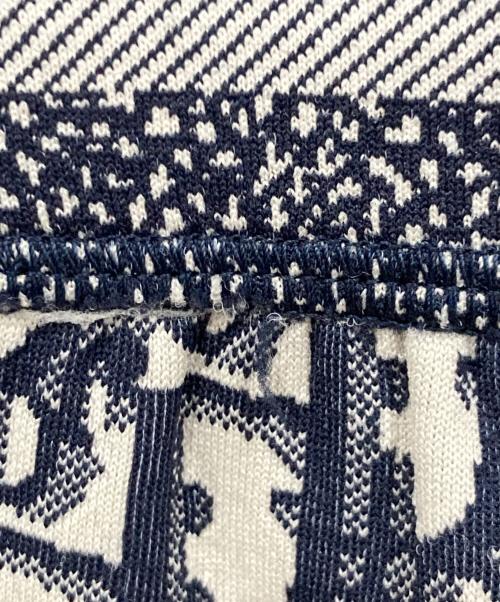 Christian Dior（クリスチャン ディオール）Christian Dior (クリスチャン ディオール) ノースリーブ・キャミソールワンピース ネイビー×ホワイト サイズ:SIZE 36の古着・服飾アイテム