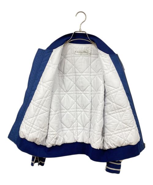 Christian Dior（クリスチャン ディオール）Christian Dior (クリスチャン ディオール) ブルゾン ブルー×ホワイト サイズ:SIZE 34の古着・服飾アイテム