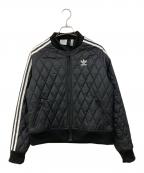 adidasアディダス）の古着「キルティングジャケット」｜ブラック×ホワイト