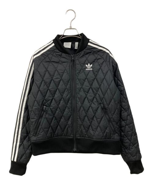 adidas（アディダス）adidas (アディダス) キルティングジャケット ブラック×ホワイト サイズ:Sの古着・服飾アイテム
