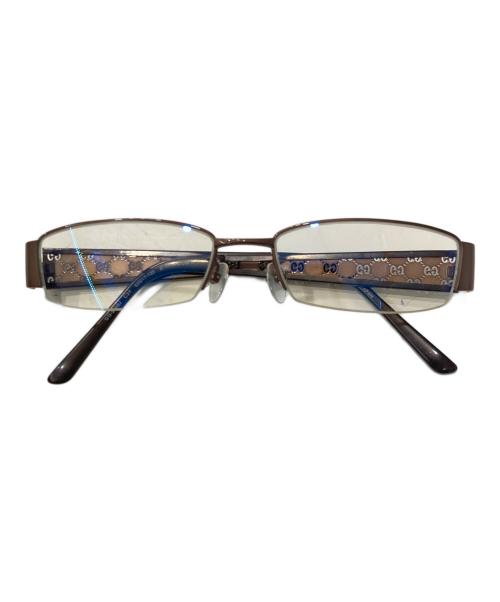 GUCCI（グッチ）GUCCI (グッチ) 伊達眼鏡 ブラウンの古着・服飾アイテム