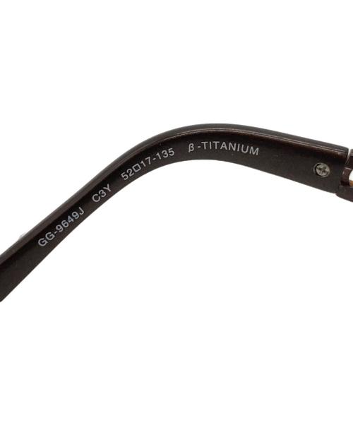 GUCCI（グッチ）GUCCI (グッチ) 伊達眼鏡 ブラウンの古着・服飾アイテム