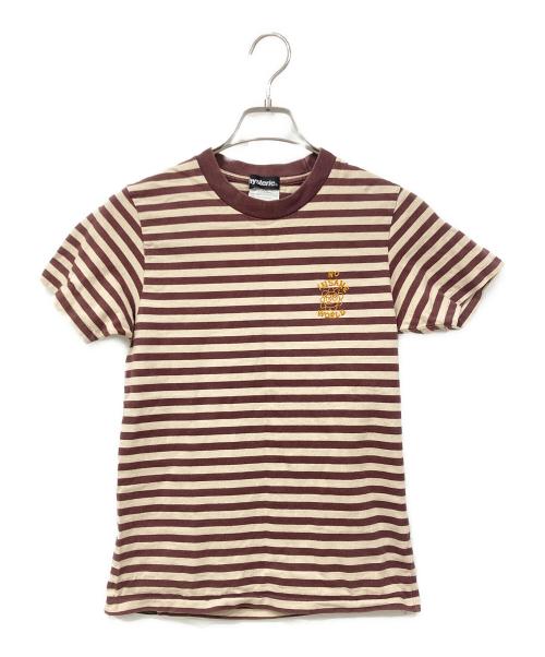 hysteric（ヒステリック）hysteric (ヒステリック) 半袖カットソー ブラウン×ベージュ サイズ:Freeの古着・服飾アイテム