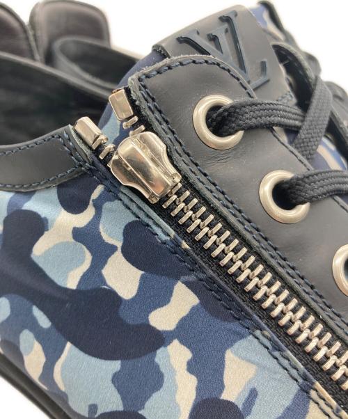 LOUIS VUITTON（ルイ ヴィトン）LOUIS VUITTON (ルイ ヴィトン) ジップアップラインローカットシューズ ブルー サイズ:9の古着・服飾アイテム