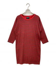 stussy（ステューシー）の古着「長袖ワンピース」｜レッド×ブラック
