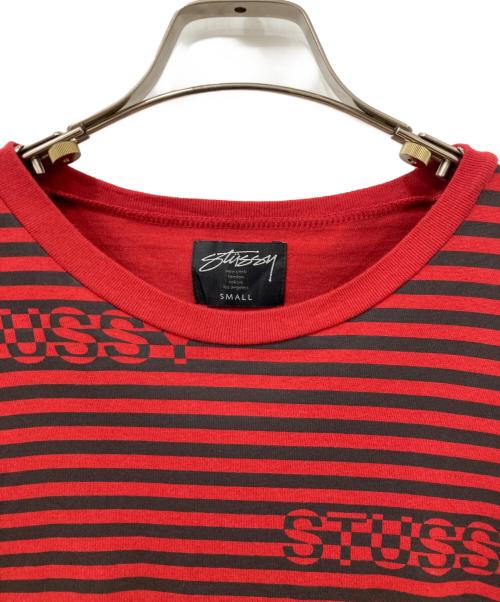 stussy（ステューシー）stussy (ステューシー) 長袖ワンピース レッド×ブラック サイズ:SMALLの古着・服飾アイテム