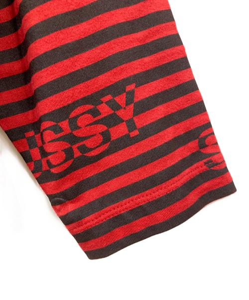stussy（ステューシー）stussy (ステューシー) 長袖ワンピース レッド×ブラック サイズ:SMALLの古着・服飾アイテム