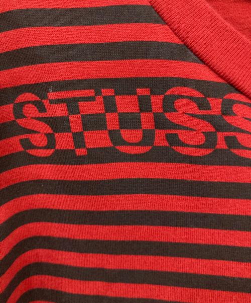 stussy（ステューシー）stussy (ステューシー) 長袖ワンピース レッド×ブラック サイズ:SMALLの古着・服飾アイテム