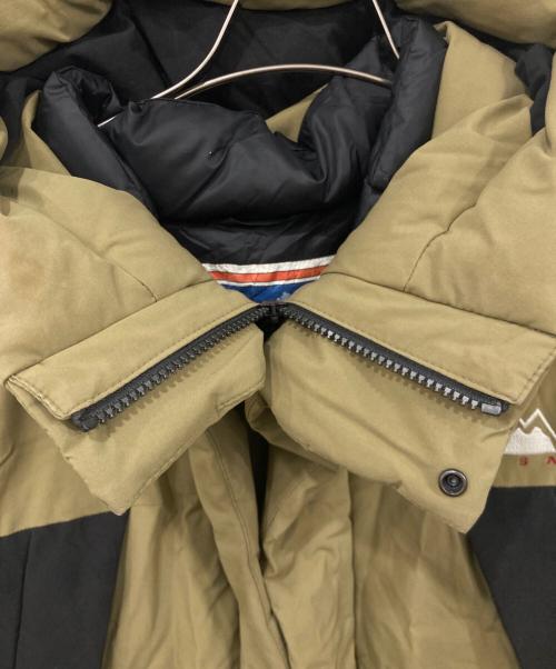 FIRST DOWN（ファーストダウン）FIRST DOWN (ファーストダウン) パネルショートダウン カーキ×ブラック サイズ:Sの古着・服飾アイテム