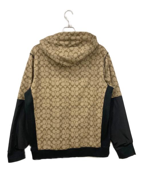 COACH（コーチ）COACH (コーチ) プルオーバーパーカー ブラウン×ブラック サイズ:Lサイズの古着・服飾アイテム