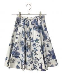 Christian Dior（クリスチャン ディオール）の古着「カジュアルロングスカート」｜ブルー×ホワイト