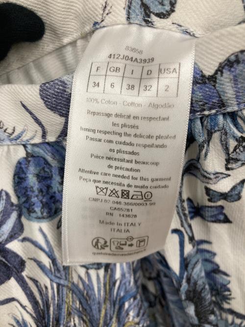 Christian Dior（クリスチャン ディオール）Christian Dior (クリスチャン ディオール) カジュアルロングスカート ブルー×ホワイト サイズ:F34の古着・服飾アイテム