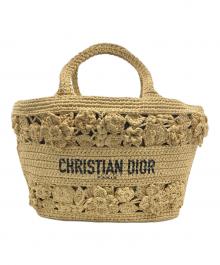 Christian Dior（クリスチャン ディオール）の古着「2WAYバッグ/ラフィア」｜ナチュラル×ブラック