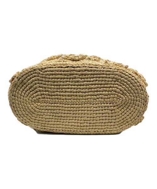 Christian Dior（クリスチャン ディオール）Christian Dior (クリスチャン ディオール) 2WAYバッグ/ラフィア ナチュラル×ブラックの古着・服飾アイテム