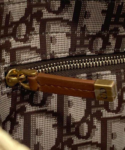 Christian Dior（クリスチャン ディオール）Christian Dior (クリスチャン ディオール) 2WAYバッグ/ラフィア ナチュラル×ブラックの古着・服飾アイテム