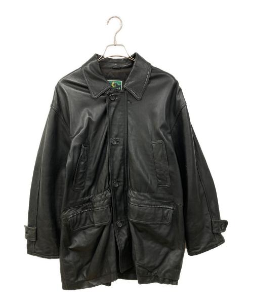 SOL（エスオーエル）SOL (エスオーエル) ラムレザージャケット ブラック サイズ:Lの古着・服飾アイテム