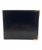 GUCCIグッチ）の古着「2つ折り札入れ」｜ブラック×ゴールド