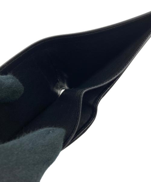 GUCCI（グッチ）GUCCI (グッチ) 2つ折り札入れ ブラック×ゴールドの古着・服飾アイテム