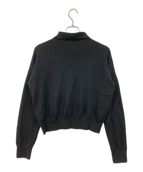 AMI Alexandre Mattiussi（アミアレクサンドルマテュッシ）AMI Alexandre Mattiussi (アミアレクサンドルマテュッシ) ニットポロシャツ ブラック サイズ:SIZE Lの古着・服飾アイテム