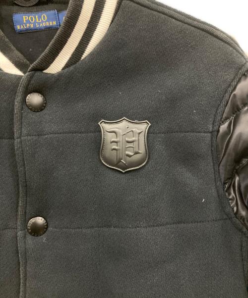 POLO RALPH LAUREN（ポロ・ラルフローレン）POLO RALPH LAUREN (ポロ・ラルフローレン) スタジャンダウンジャケット ブラック サイズ:XSサイズの古着・服飾アイテム