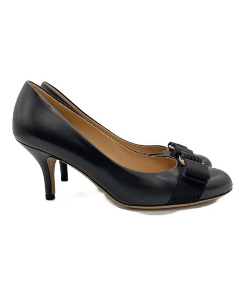 Salvatore Ferragamo（サルヴァトーレ フェラガモ）Salvatore Ferragamo (サルヴァトーレ フェラガモ) ヒールパンプス ブラック サイズ:6 1/2の古着・服飾アイテム