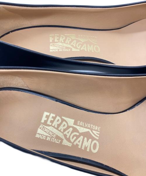 Salvatore Ferragamo（サルヴァトーレ フェラガモ）Salvatore Ferragamo (サルヴァトーレ フェラガモ) ヒールパンプス ブラック サイズ:6 1/2の古着・服飾アイテム