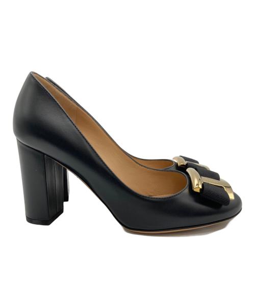Salvatore Ferragamo（サルヴァトーレ フェラガモ）Salvatore Ferragamo (サルヴァトーレ フェラガモ) ヒールパンプス ブラック サイズ:6 1/2の古着・服飾アイテム