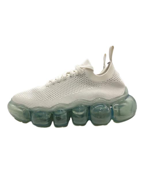 grounds（グラウンズ）grounds (グラウンズ) スニーカー ホワイト×ライトグリーン サイズ:25cmの古着・服飾アイテム